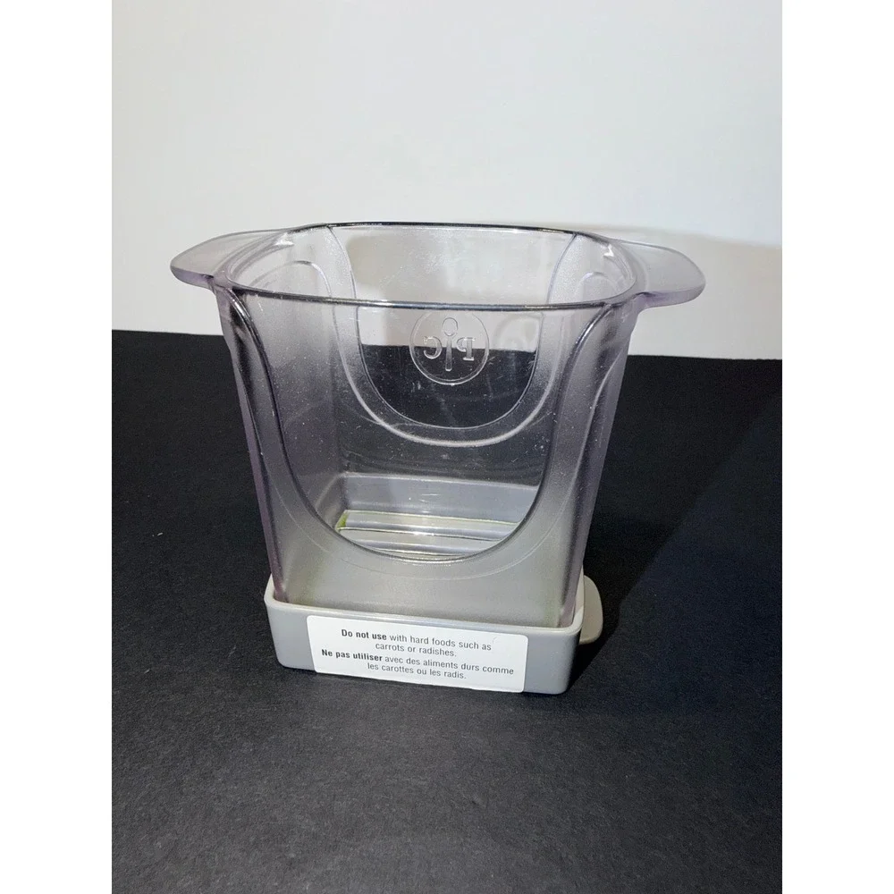 Pampered Chef Cup Slicer Manual Fruit and Vegetable Slicer Clear Gray